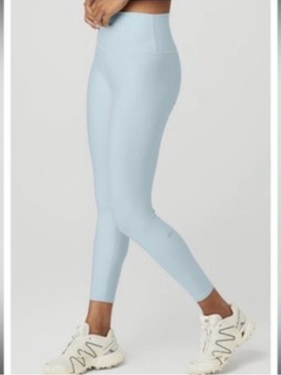 ALO Yoga Pants - Alo High Waist Airlift Leggings 7/8 In Chalk Blue, XXSmall